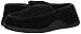 isotoner Men's Terry Moccasin Slipper with Memory Foam for Indoor/Outdoor Comfort, Black, Medium / 8-9 US