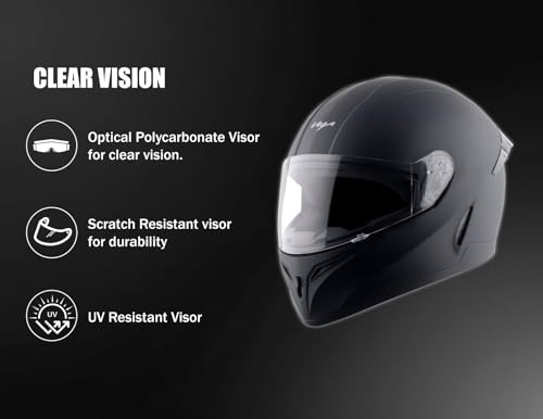 Image of Vega Voyager Full Face Riding Helmet with Lightweight Shell, Comfortable Liner, Shock Absorbing Interior, Ventilated Design, Aerodynamic Build, and Modern Dull Black Styling Dull Black-M