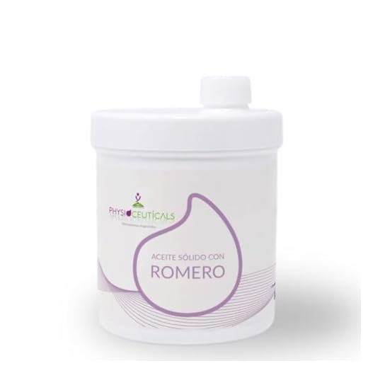 PHYSIOCEUTICALS - Aceite Sólido con Romero para Masaje 1000ml - Relajación Profesional para Fisioterapia y Quiromasaje - Se Funde al Contacto con la Piel