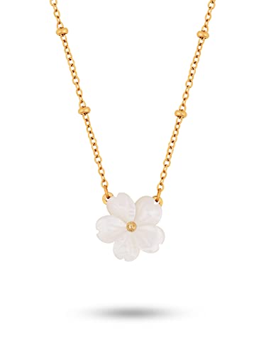 OJERRY Dainty Flower Pendant Neckalces for Women, Flower Jewelry Accessories for Women