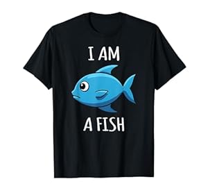 Fisch Kostüm Meerestier Blauer Fisch Karneval Fasching T-Shirt