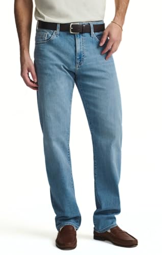 Mavi Men's Zach Mid Rise Straight Leg Jeans, Deep Brushed Williamsburg