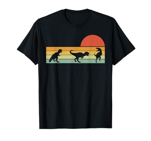 Jurassic Retro Sunset - Dinosaur Dino T-Rex Tyrannosaurus T-Shirt