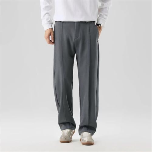 Men’s Autumn Casual Suit Pants Korean Men’s Pants Straight Loose Sweatpants Soft Wide Leg4