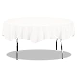 Creative Converting 923272 Octy-Round Paper Table Cover, 1-Ply, White (Pack of 12)