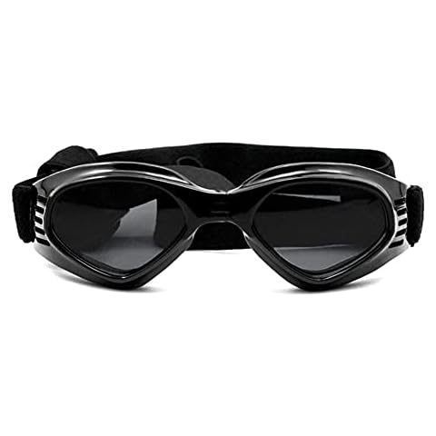 LECONPET Small Dog Sunglasses Waterproof Windproof UV Protection Pet Sunglasses Dog Decorative Sunglasses for Doggy Puppy Cat (Black) Cover