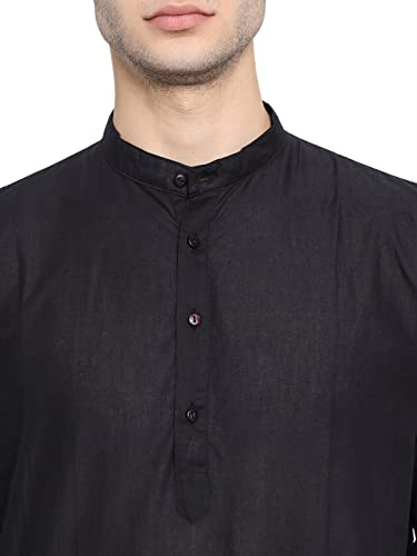 Image of Vastraa Fusion Men's Printed Kurta Pure Cotton Long Kurta, Round Collar, Full Sleeves, Button Kurta, Ethnic Wear