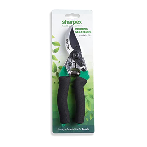 Sharpex Heavy Duty Pruning Shears Bypass Secateurs For Garden | Hand Prunning For Home Gardening Scissors, Pruning Branch Cutter, Tree Trimmers | SK5 Carbon Steel With Teflon Coating Sharp Blade