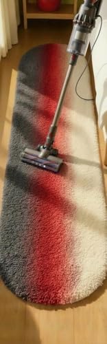 Image of Fluffy Silky Micro Fiber Polyster Carpet /Runner for Bedroom, Study Room, Playing Room, Guest Room ETC. 5x7 feet Feet, (Grey and Ivory Center Maroon)