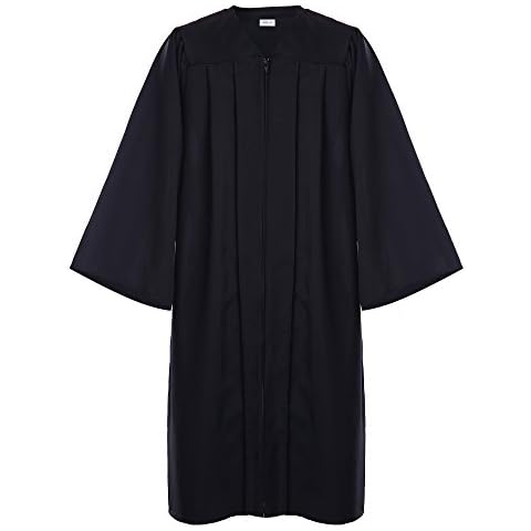 Newrara Unisex Premium Matte Graduation Gown Only (X-Large 54(5'9"-5'11"), Black) Cover