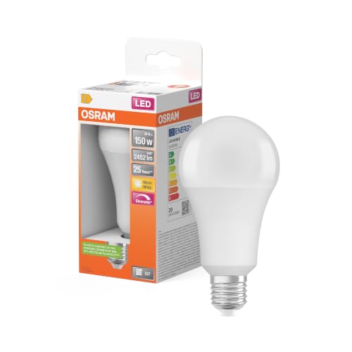 Migliori lampadine LED dimmerabili OSRAM - Lampadina LED dimmerabile con attacco E27, bianco caldo (2700 K), forma classica, 20 W, ricambio per lampadina da 150 W, LED opaco SUPERSTAR CLASSIC A