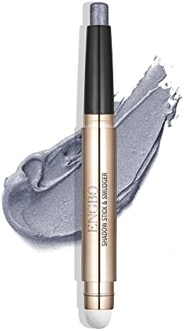 Wismee Eye shadow Stick Makeup Eye Brightener Stick Cream Eye Shadow Pencil Shimmer Eyeshadow Stick for Eye Makeup Cosmetics Christmas Birthday Gift for Women (Silver Gray Shimmer)
