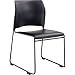 National Public Seating Cafetorium Stack Chair Blue Vinyl Seat Blue Backrest
