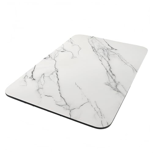 Genérico Alfombra Diatomita Baño Antideslizante Secado Rápido Absorbente - Alfombrilla Piedra Diatomita 60x40 cm, Antibacterial Sin Olores Material Duradero Ideal para Baño Inodoro Lavabo (Blanco)