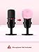YOUSHARES Blue Yeti Pop Filter - Microphone Cover, Furry Wind Muff, Mic Windscreen for HyperX SoloCast | Yeti | Nano | Fifine AM8 | Razer Seiren / V3 Mini and More USB Mics, Pink