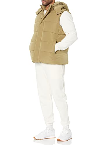 Image of Amazon Essentials Men's Relaxed-Fit Water Repellent Recycled Polyester Hooded Puffer Vest (Previously Amazon Aware)
