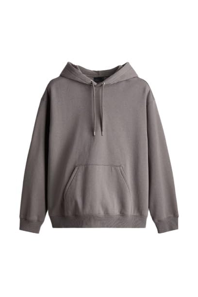 Image of Casual Fleece Hoodie Sweatshirt Solid Hooded Collar Drawstring Long Sleeve Pullover for Men & Women