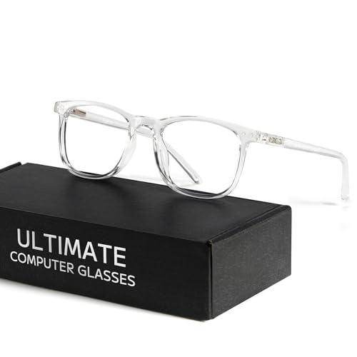 TIJN Red Lens Blue Light Blocking Glasses Square Frame for Computer Gaming