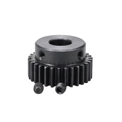 Bevel Gear Pinion Hardware Mechanical 1M25T Spur Gear Hole 5/6/7/8/10/12/12.7/14/15mm Motor Gear 45# Carbon Steel Material Metal Gear for Motor(11mm)