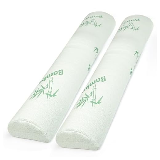 Tebery 2 Pack Toddler Bed Bumpers, Pillow Cushion with Bamboo Cover, Memory Foam Pillow Pads