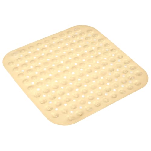 Image of Kuber Industries Bath Mat | PVC Bathroom Mat | Shower Bath Mat | Square Bath Tub Mat | Foot Massager Mat | Anti-Skid Floor Mat | Shower Mat | Cream