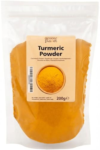 Grocer Planet - Cúrcuma en Polvo (200g) | Natural | Secado y Molido Suavemente