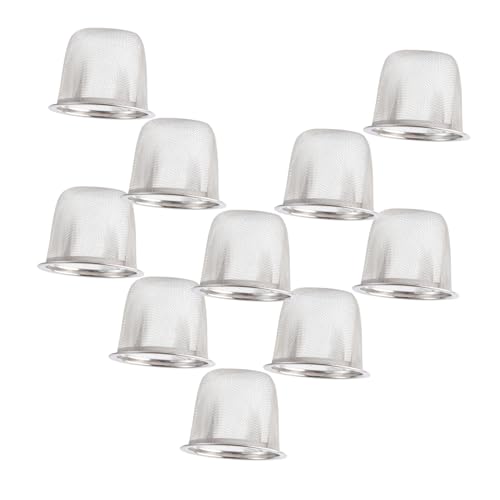 Beatifufu 10 Piezas Filtro de Té de Acero Inoxidable Colador de Malla Fina Infusor Reutilizable Ligero y Compacto para Infusión Uniforme Tazas y Teteras
