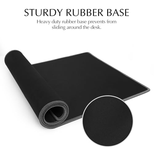 Image of JIALONG Large Gaming Mouse Pad, Extended Mousepad with Grey Stitched Edges, XXL Desk Mat, Big Computer Keyboard Mat for Gaming and Office, 35.4 x 15.7 inches
