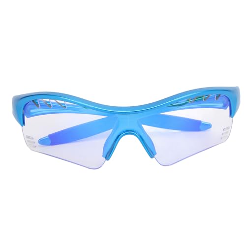 RiToEasysports Kids Sport Glasses, Lightweight Kids Boys Girls Photochromic Glasses Goggles for Running Mountaineering (Blue Frame+Color Changing Blue)