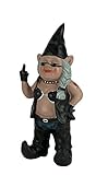 Gnofun The Naughty Lady Biker Motorcycle Garden Gnome Statue Unique Indoor Outdoor Decorative Statue