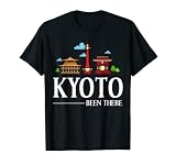 Kioto ha estado allí Kyoto Japón Ciudad Skyline mapa de viaje Camiseta