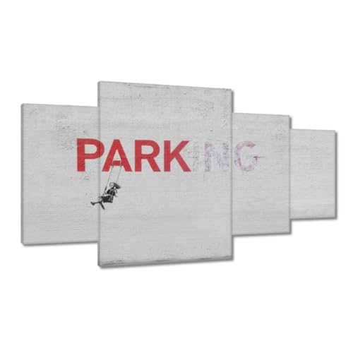 Peinture Banksy Parking toile imprimée | Décoration murale grand format 160x90