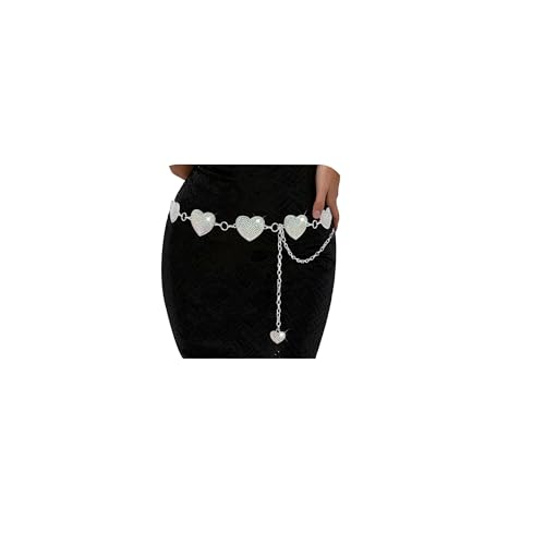 Image of Rhinestone Concho Belt for Women, Western Cowgirl Crystal Chain Belt for Country Concert Party Outfit