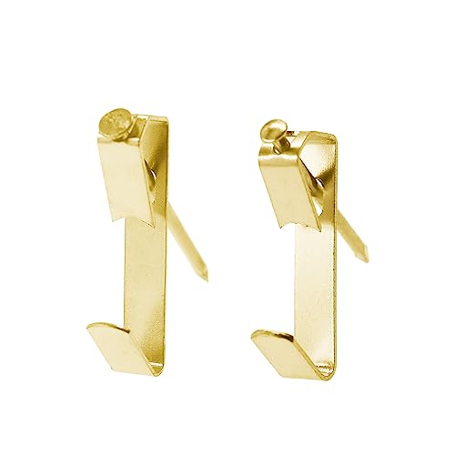 Image of 50 Pieces Picture Hanging Kit with Screws,SAFYY Picture Hooks for Hanging Pictures Heavy Duty,Wall Painting Hanging Hooks Picture Frame Hooks for Wall Mounting(Gold 30LB*30,50LB*20)