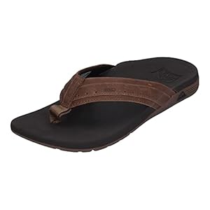 Reef Leather Ortho-spring Teenslippers voor heren
