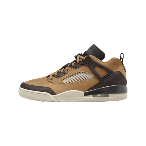 Jordan Spizike Low Men's Shoes (FQ1759-202, Flax/Black/Sanddrift/Baroque Brown) Size 8