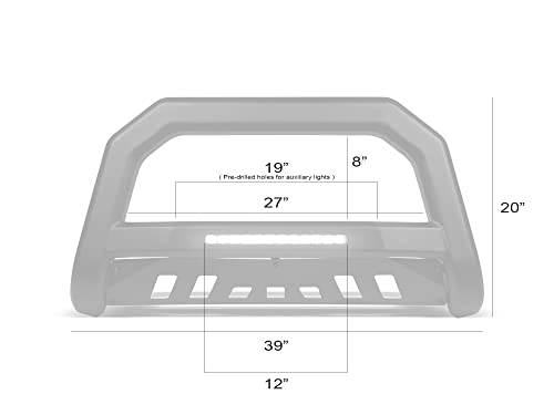 Image of Armordillo 8710517 AR-T Series LED Bull Bar - Matte Black Fits 2010-2024 Toyota 4Runner
