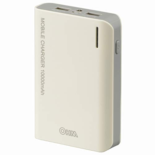 Amazon | オーム(OHM) モバイルチャージャー 大容量10000mAhタイプ PSE