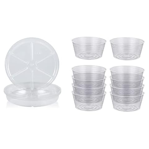 Idyllize 10 Pcs Deep and 10 Pcs Shallow (4'') Cover