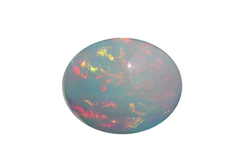 Cabochon d'opale éthiopienne 11x9mm pierre naturelle multi feu pour création de bijoux uniques