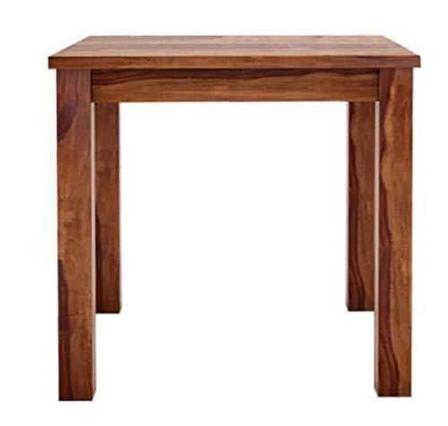 Image of Krishna Wood Decor Sheesham Wood Dining Table 2 Seater Set with Chairs | Solid Wooden Dining Table for Kitchen & Dining Room | Compact Space Saving Furniture | Durable Build | Brown Finish