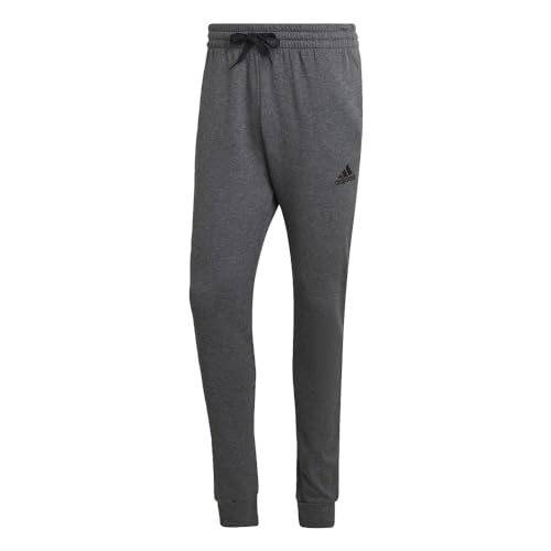 Pantalon fleece adidas homme jogging sport coupe ajustée bas molleton gris anthracite
