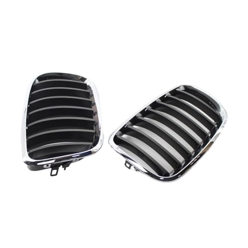 Rejilla frontal coche para X5 E70 y X6 E71 2008-2013: par de parrillas negras y cromadas 3