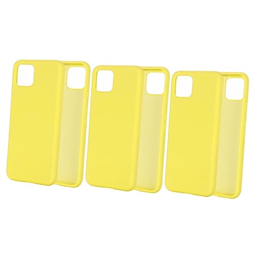 Coque en silicone liquide OSALADI jaune au design élégant pour smartphone