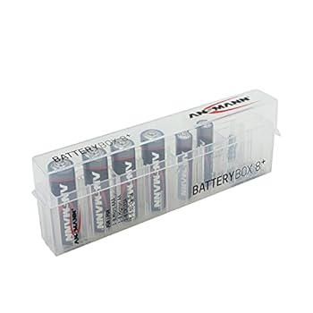 ANSMANN Batteriebox für AAA Micro AA Mignon Akkus & Batterien Spezialbatterien & Speicherkarten - Praktische Akkubox zum Sc