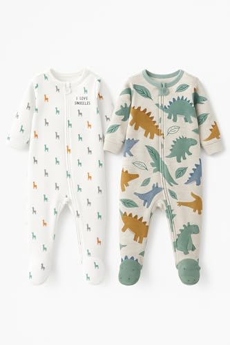 Image of TuddyBuddy 100% Cotton Multi Color Zipper Romper Sleepsuit /Romper /Jumpsuit for Baby Boy & Baby Girl