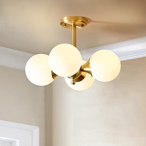 Lustre en cuivre et verre haricot magique chic CNCNSH luminaire suspendu doré haut de gamme E27