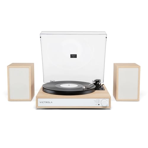 Victrola Harmony – Bluetooth Turntable System– 3-Speed Vinyl Record Player, Stereo Speakers, Audio Technica ATN3600L, Bluetooth in & Out (Natural) - Les Beatles, Paul McCartney, John Lennon, RIngo Starr, George Harrison Victrola Harmony – Bluetooth Turntable System– 3-Speed Vinyl Record Player, Stereo Speakers, Audio Technica ATN3600L, Bluetooth in & Out (Natural)