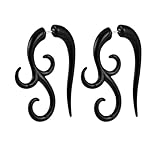ODIMWENMAI New 2026 1Pair Pumk Tribal Spiral Gauges Acrylic Ear Tapers Plugs Horn Stud Earrings Wing FAURX Piercings Body Jewelry Fashion Trendy Accessories Creative Gift