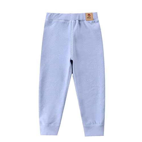 Toddler Boys Girls Fleece Lined Pants Kids Solid Color Casual Trousers Comfortable Soft Pants 1~8T